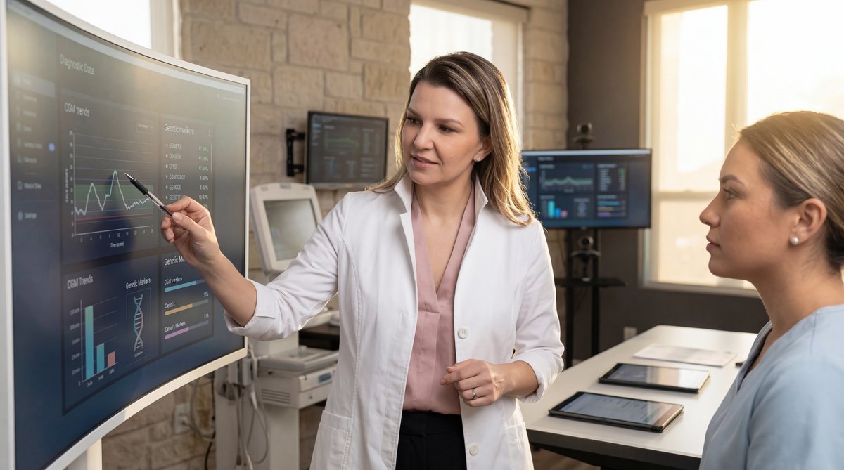 Abstract illustration of medical shield and stethoscope representing board certification
